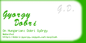 gyorgy dobri business card